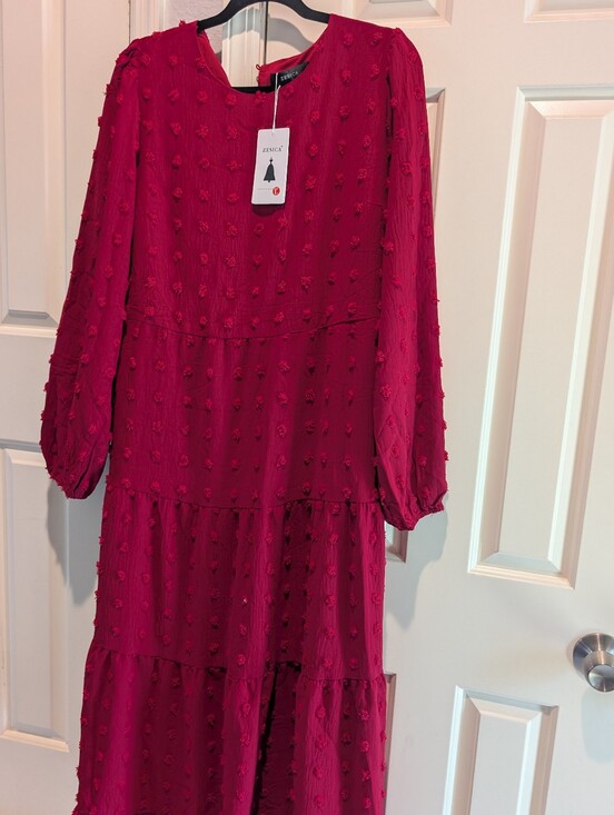 Zunie Dresses & Skirts - Tiered Long-Sleeve Midi Dress